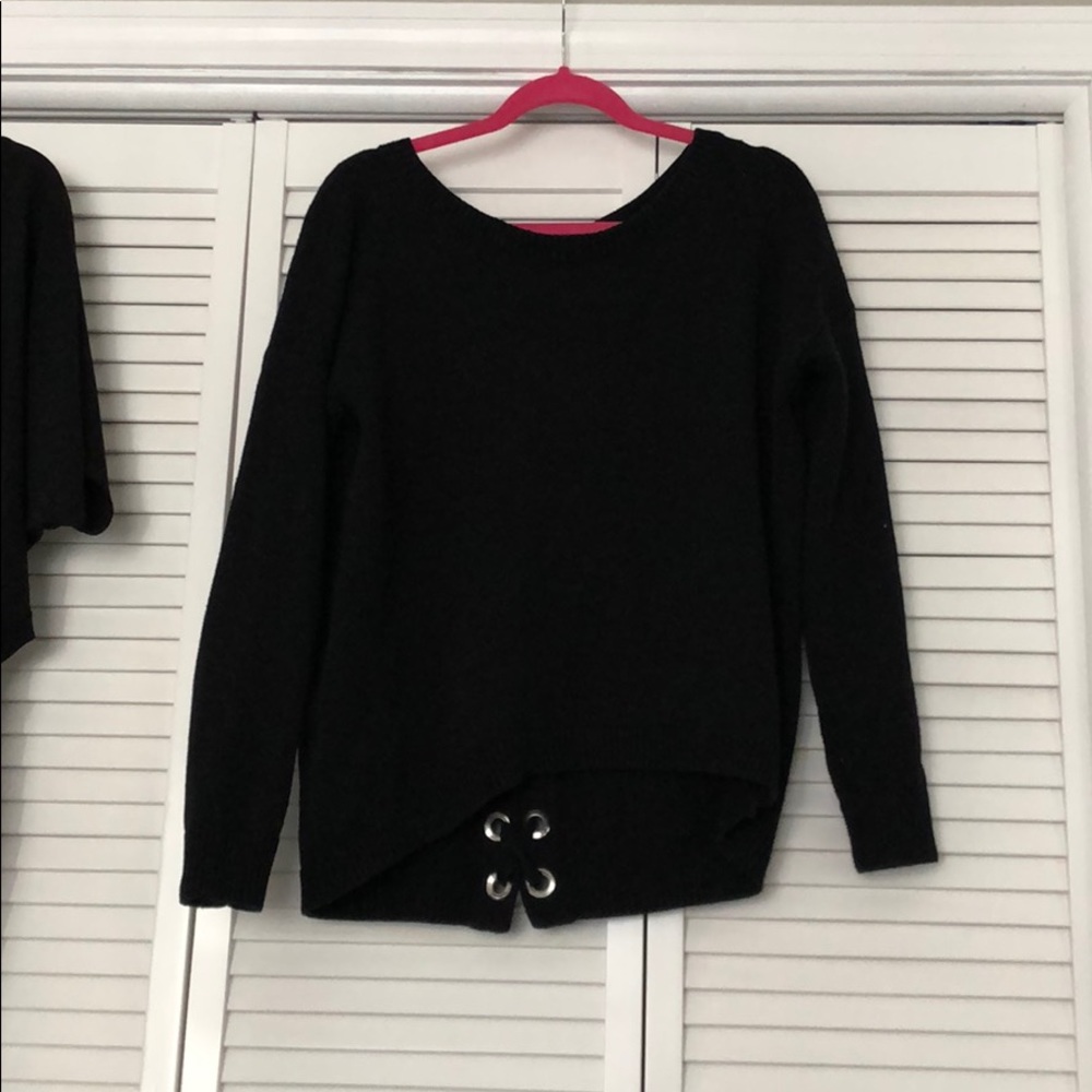 Woman’s lace up back sweater M from express